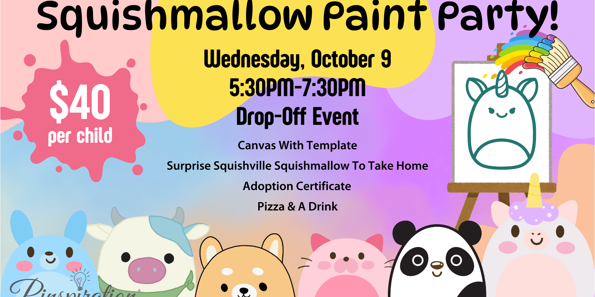 Squishmallow Paint Party!